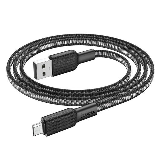 Data- og ladekabel USB-A - microUSB HOCO X69, 18W, 1m, svart