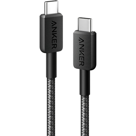 USB-C data- og ladekabel - USB-C Anker 322, 60W, 1,8m, svart A81F6G11