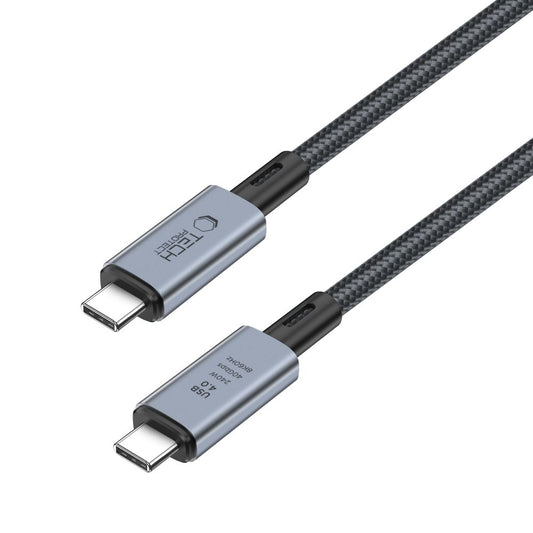 USB-C data- og ladekabel - USB-C Tech-Protect Ultraboost Max, 240 W, 1 m, grå