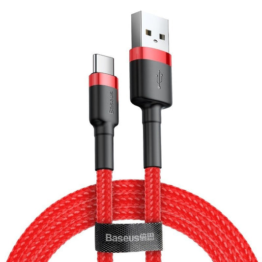USB-A til USB-C data- og ladekabel Baseus Cafule, 60W, 1m, Rød