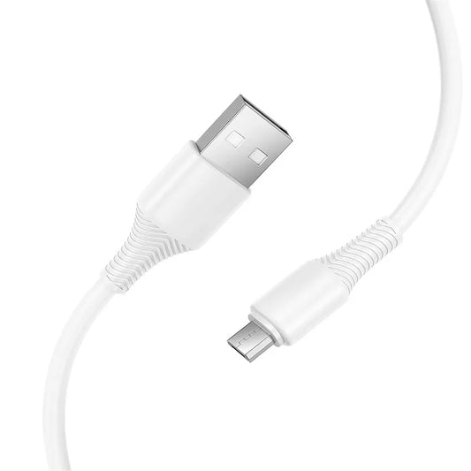 USB-A - microUSB HOCO X120 data- og ladekabel, 18W, 1m, Hvit