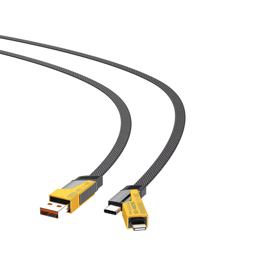 USB-A / USB-C - Lightning / USB-C Data og Ladekabel XO Design NB283, 60W, 1m, Grå