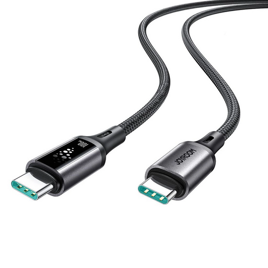 USB-C til USB-C data- og ladekabel Joyroom S-A60 StarTalk, 100W, 1.2m, Svart