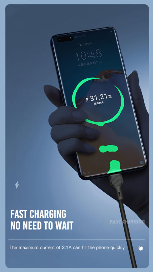 USB-A til USB-C data- og ladekabel XO Design NB200, 10W, 1m, Svart