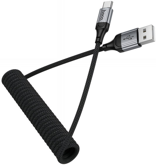 USB-A - USB-C Data- og Ladekabel HOCO X121, 18W, 1.5m, Svart
