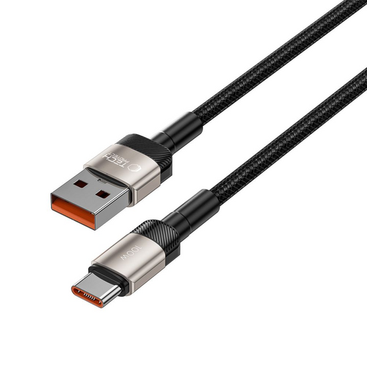 USB-A til USB-C data- og ladekabel Tech-Protect Ultraboost EVO, 100W, 1m, Sølv