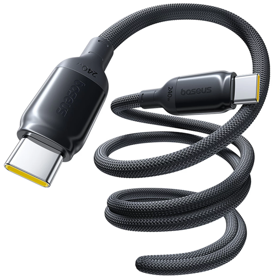 USB-C Data- og ladekabel - USB-C Baseus PicoGo II, 240W, 2m, Svart E0423301