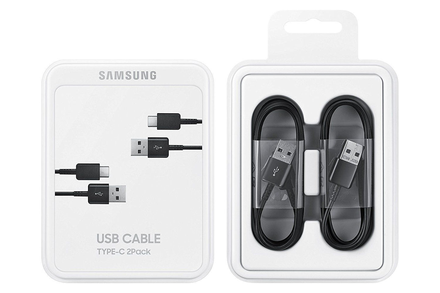 Samsung USB-A til USB-C data- og ladekabel 2-pakning, 25W, 1.5m, Svart EP-DG930MBEGWW