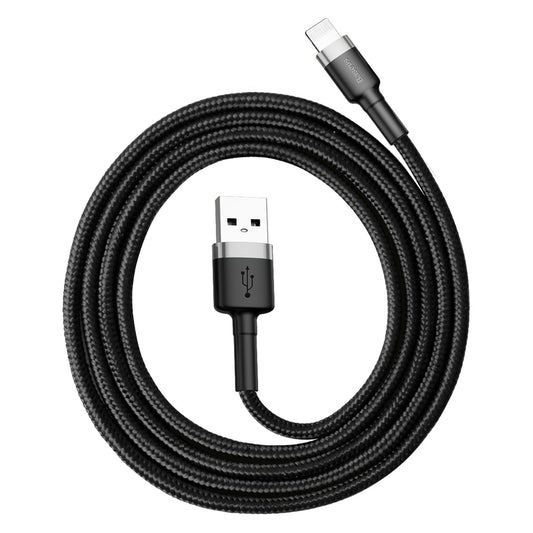 Data- og ladekabel USB-A - Lightning Baseus Cafule, 18 W, 1 m, grå CALKLF-BG1 CALKLF-BG1