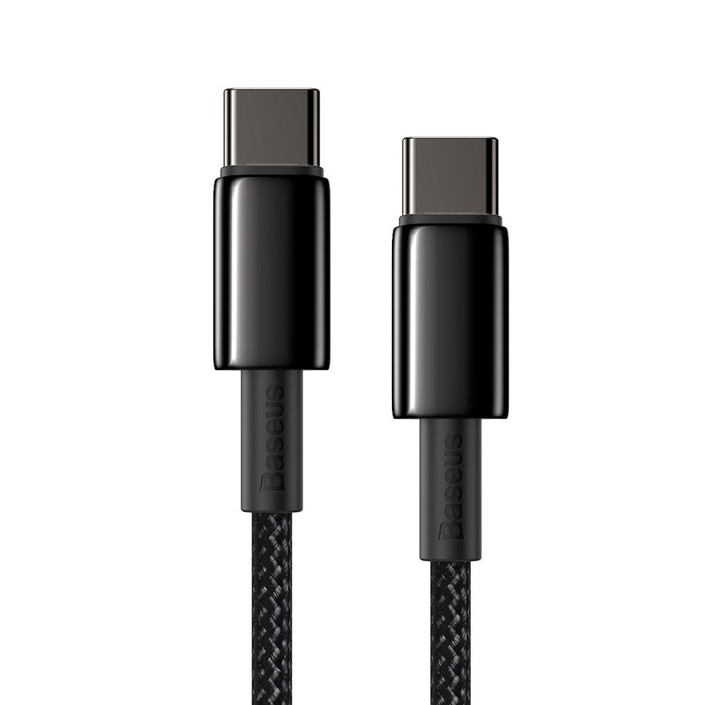 USB-C data- og ladekabel - USB-C Baseus Tungsten Baseus Tungsten Gold, 100 W, 2 m, svart CATWJ-A01 CATWJ-A01