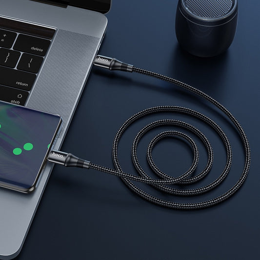 USB-C data- og ladekabel - USB-C HOCO X50, 100 W, 1 m, svart