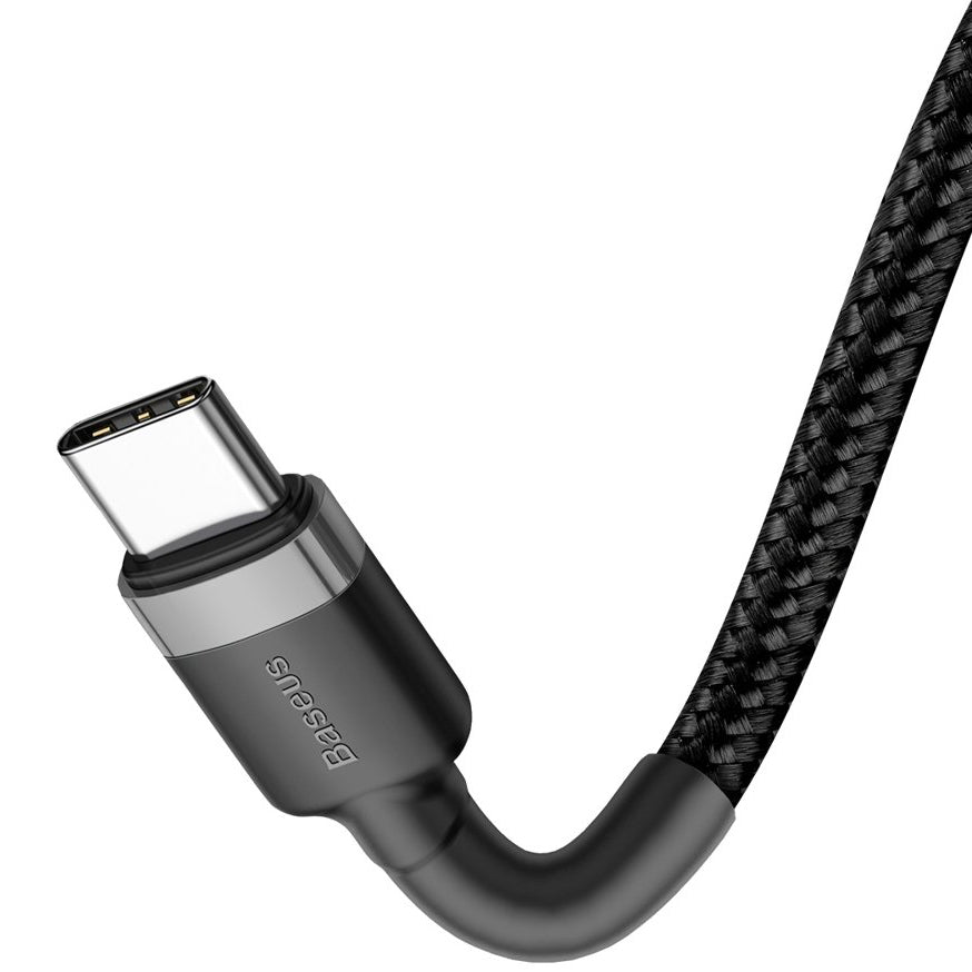 USB-C data- og ladekabel - USB-C Baseus Cafule, 60 W, 2 m, svart CATKLF-HG1