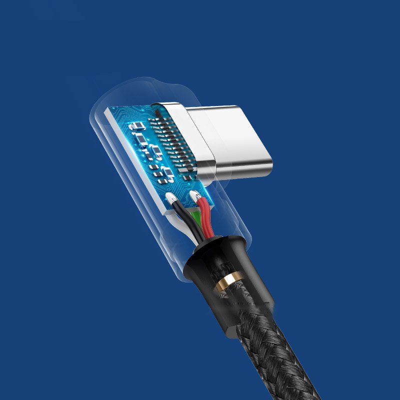 USB-A til USB-C data- og ladekabel UGREEN US255 Vinklet, 60 W, 1 m, grå