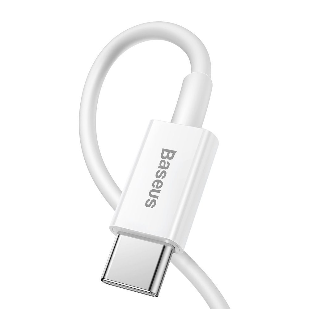 Data- og ladekabel USB-C - Lightning Baseus Superior Series, 20W, 0,25m, Hvit CATLYS-02