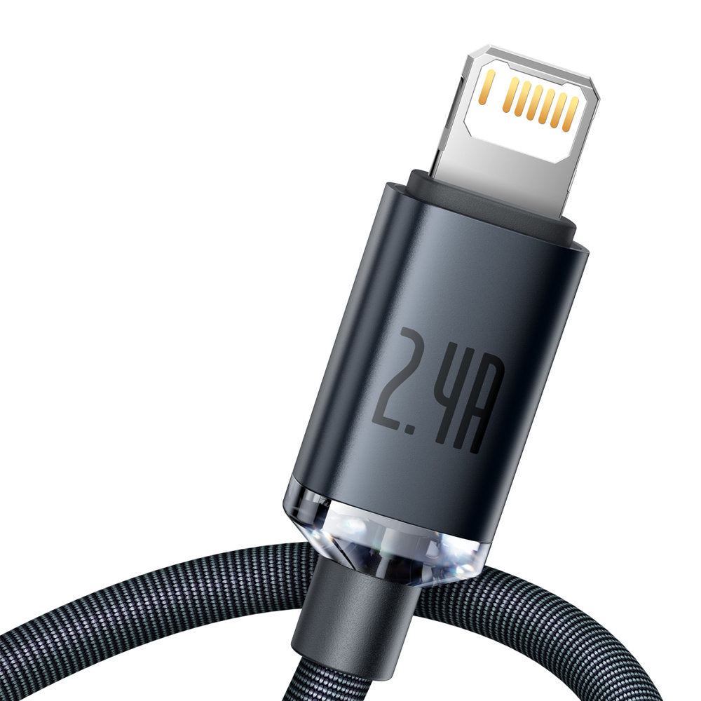 USB-A til Lightning data- og ladekabel Baseus Crystal Shine Series, 20W, 1,2m, svart CAJY000001