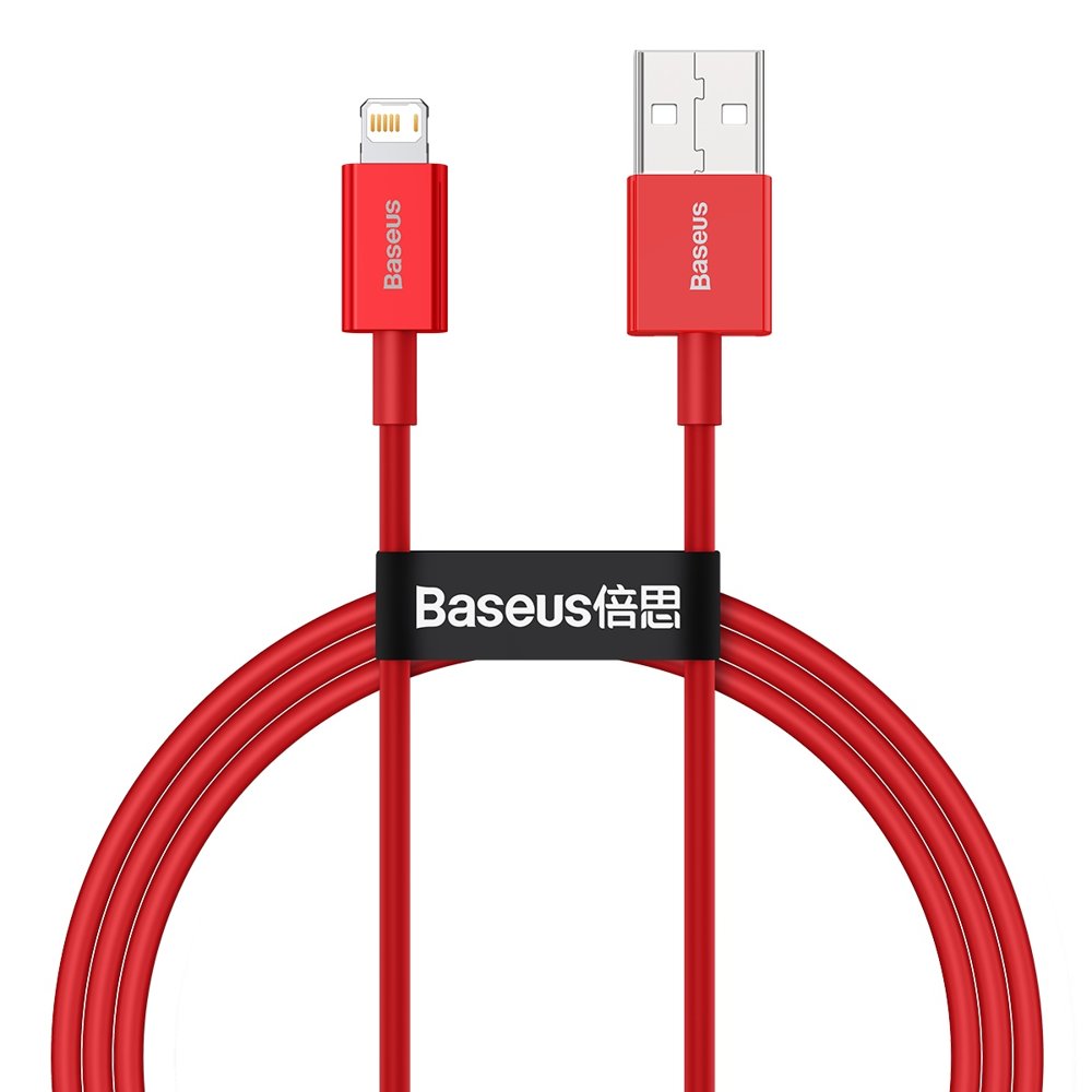 USB-A til Lightning data- og ladekabel Baseus Superior Series, 20 W, 1 m, rød CALYS-A09