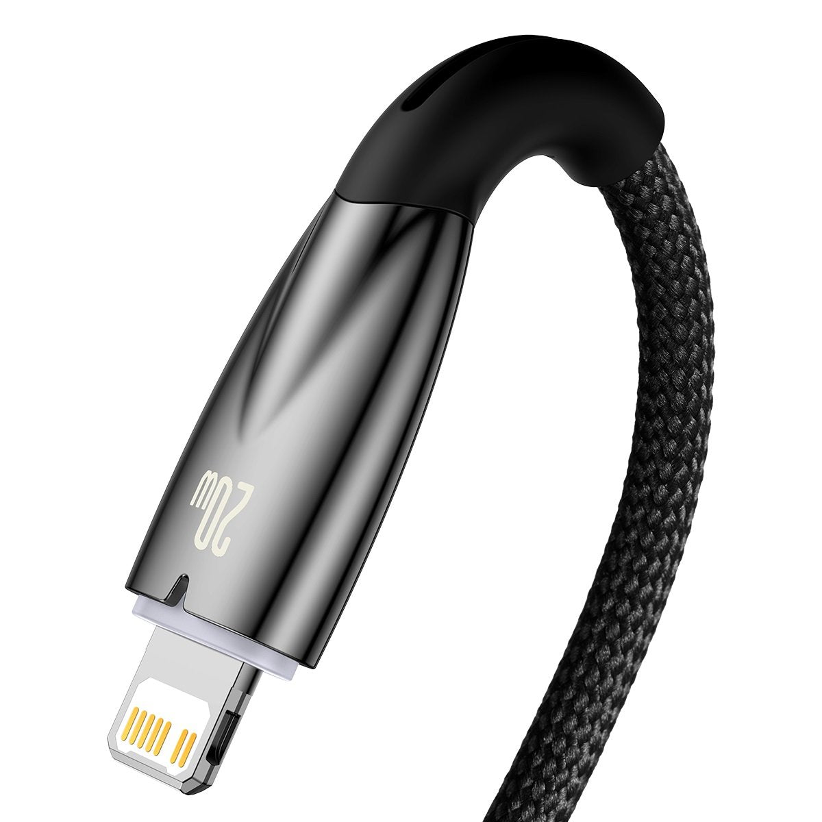 Data- og ladekabel USB-C - Lightning Baseus Glimmer Series, 20 W, 2 m, svart CADH00010101 CADH000101