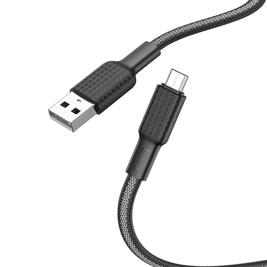 Data- og ladekabel USB-A - microUSB HOCO X69, 18W, 1m, svart