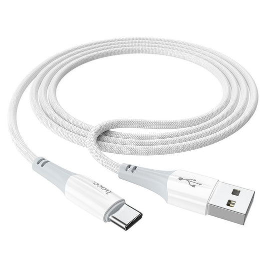 USB-A - USB-C HOCO X70 data- og ladekabel, 60W, 1m, Hvit