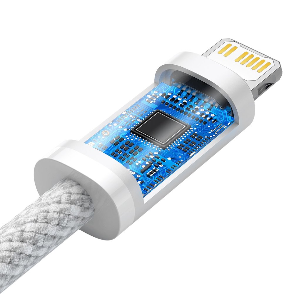 USB-C - Lightning Baseus Dynamic Fast Charging Data- og ladekabel, 20 W, 2 m, hvit CALD000102