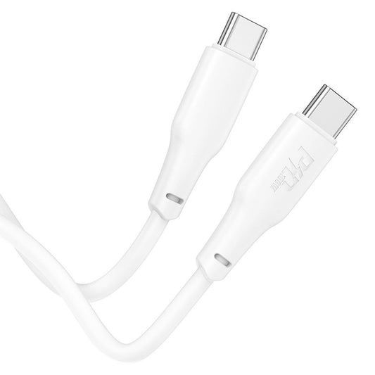 USB-C data- og ladekabel - USB-C HOCO X93 USB-C, 100 W, 1 m, hvit