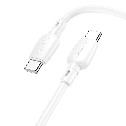 USB-C data- og ladekabel - USB-C Borofone BX93, 60 W, 1 m, hvit