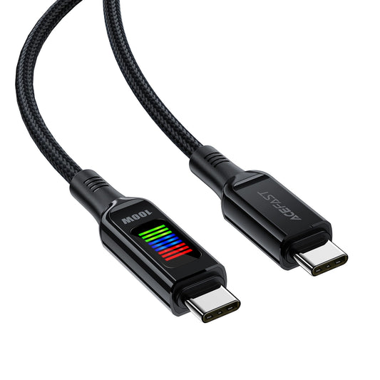 USB-C data- og ladekabel - USB-C Acefast C7-03, 100W, 1.2m, Svart