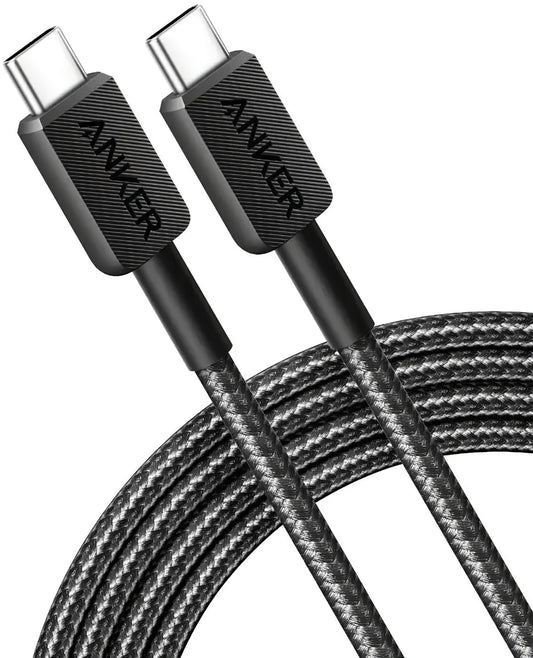 USB-C data- og ladekabel - USB-C Anker 310, 240 W, 0,9 m, svart A81D5H11