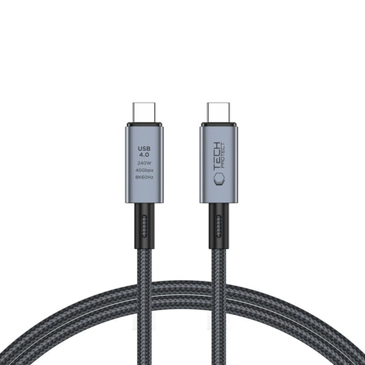 USB-C data- og ladekabel - USB-C Tech-Protect Ultraboost Max, 240 W, 1 m, grå