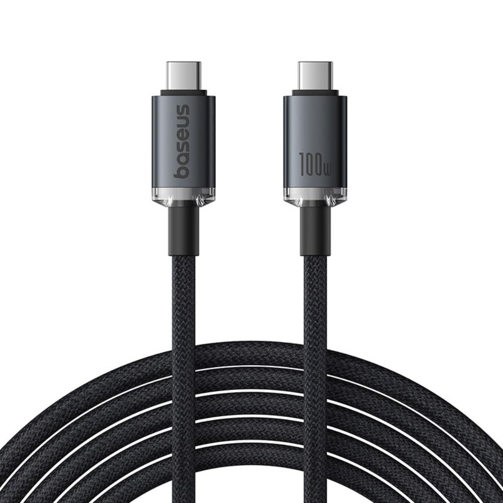 USB-C Data- og Ladekabel - USB-C Baseus Crystal Shine Series, 100W, 1.5m, Svart P10318204111-00