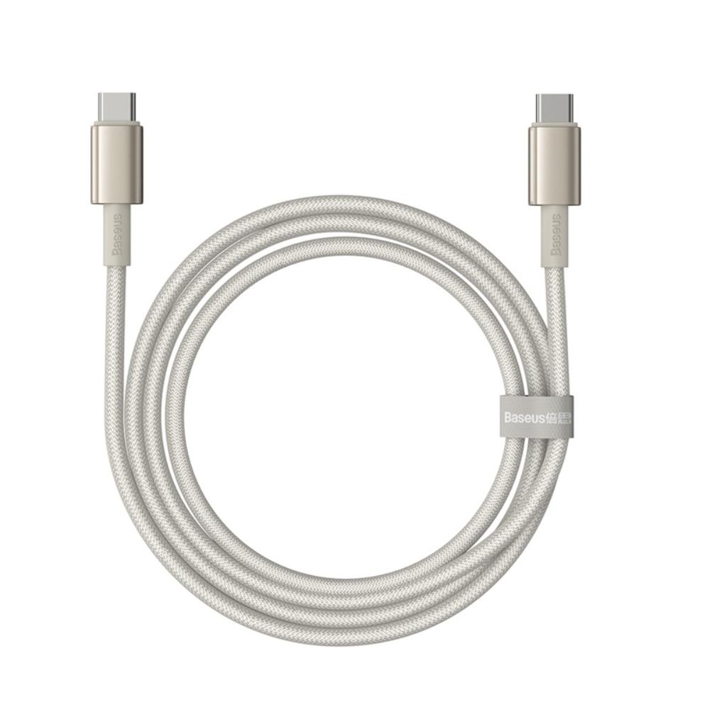 USB-C til USB-C data- og ladekabel Baseus Tungsten Gold, 100W, 1m, Gull P10319800G21-00