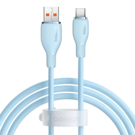 USB-A - USB-C Baseus Pudding data- og ladekabel, 100W, 1.2m, Blå P10355703311-00