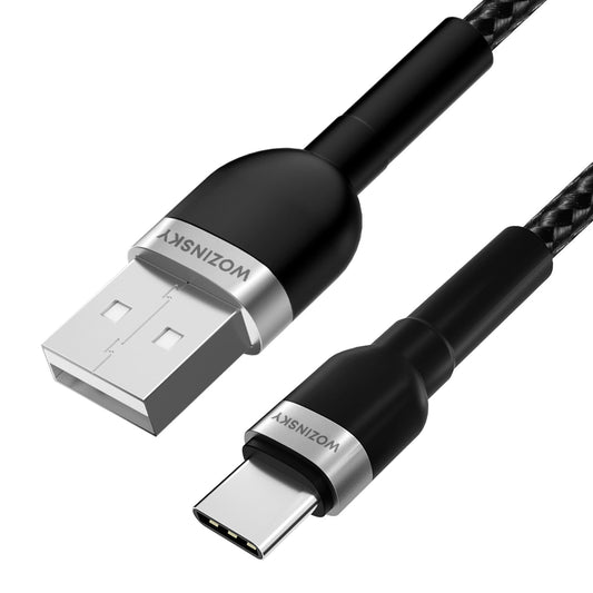 Data- og ladekabel USB-A til USB-C WZK WNBAC1, 20W, 1m, Svart