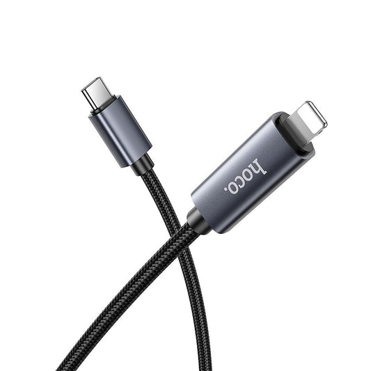 USB-C - Lightning Lade- og Datakabel HOCO Display X112, 27W, 1m, Svart