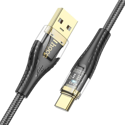 USB-A til USB-C data- og ladekabel HOCO U121, 18W, 1.2m, Svart