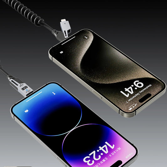 Data- og ladekabel USB-A / USB-C - Lightning / USB-C Dudao L20 Pro, 65W, 1.5m, Svart