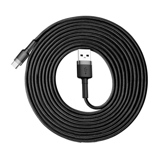 USB-A til USB-C Baseus Cafule data- og ladekabel, 18 W, 3 m, grå CATKLF-UG1