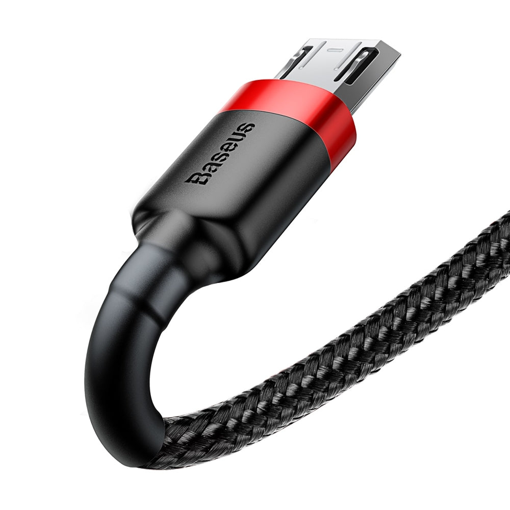 Data- og ladekabel USB-A til microUSB Baseus Cafule, 18W, 1m, rød CAMKLF-B91