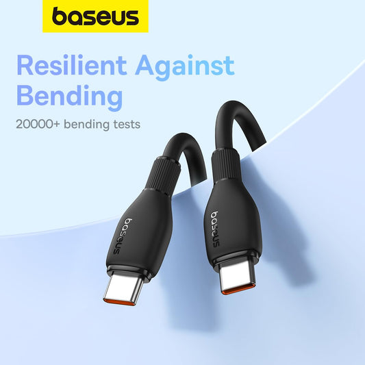 USB-C data- og ladekabel - USB-C Baseus Pudding, 100 W, 1,2 m, svart P10355702111-00