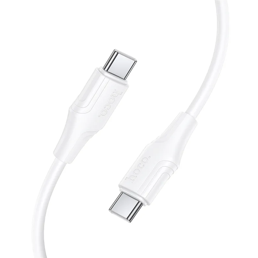 USB-C til USB-C data- og ladekabel HOCO X124, 60W, 1m, Hvit
