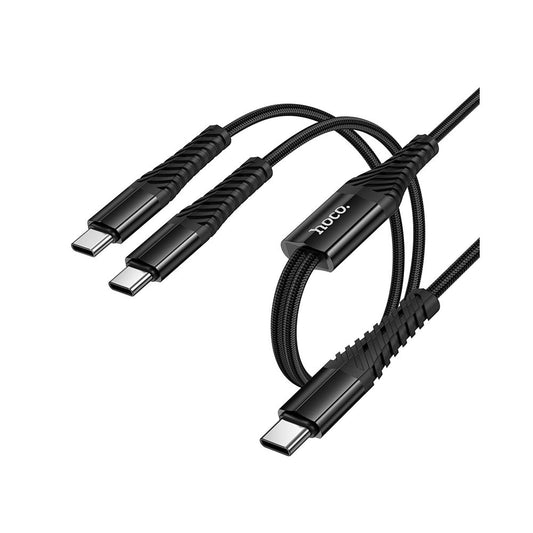USB-C Ladekabel - 2 x USB-C HOCO X123, 10W, 1m, Svart