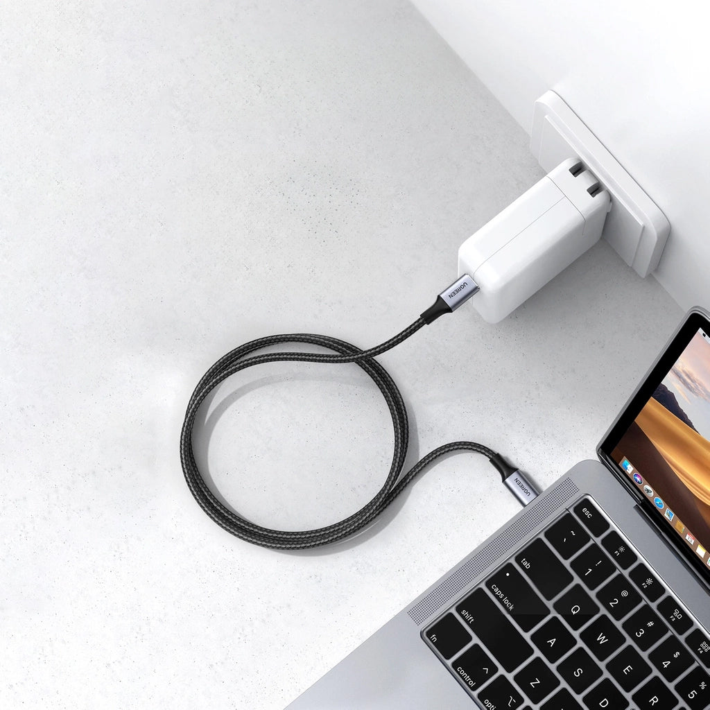 USB-C til USB-C data- og ladekabel UGREEN US316, 100W, 0.5m, Grå