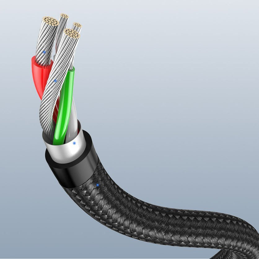 USB-A - USB-C UGREEN US284 Angled data- og ladekabel, 18W, 1m, Grå