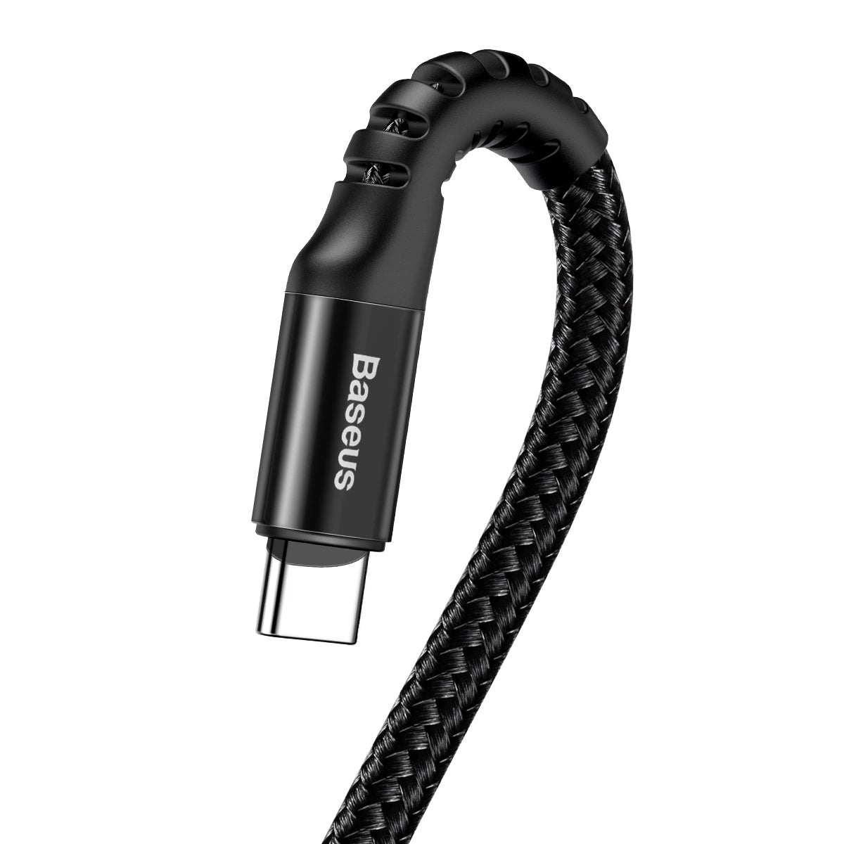 Data- og ladekabel USB-A til USB-C Baseus Fish Eye Spring, 18 W, 1 m, svart CATSR-01 CATSR-01