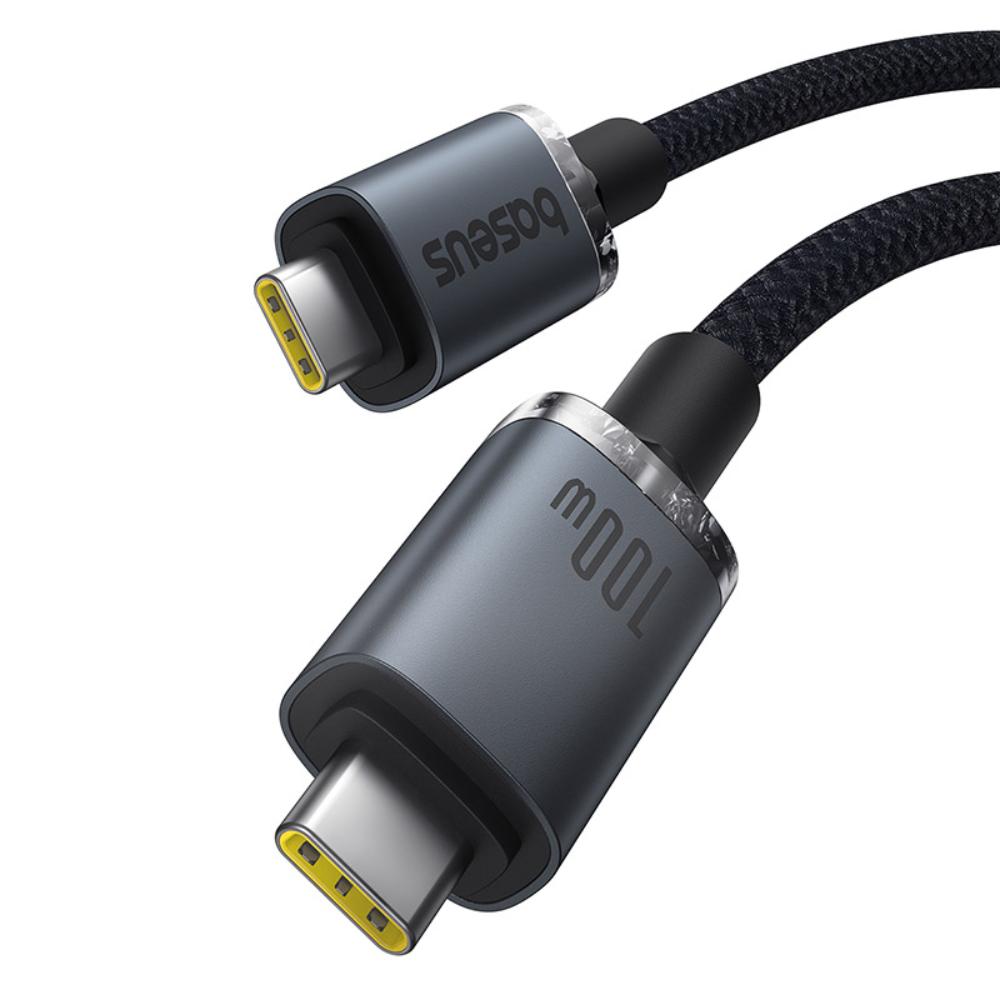 USB-C Data- og Ladekabel - USB-C Baseus Crystal Shine Series, 100W, 1.5m, Svart P10318204111-00