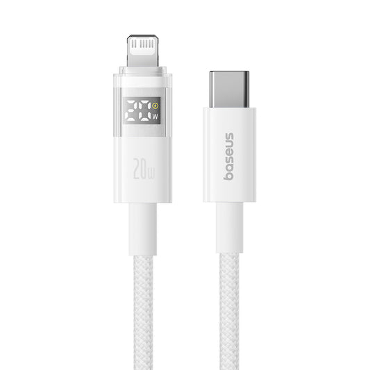 Data- og ladekabel USB-C - Lightning Baseus Display 2, 20W, 2m, Hvit P10382703211-01