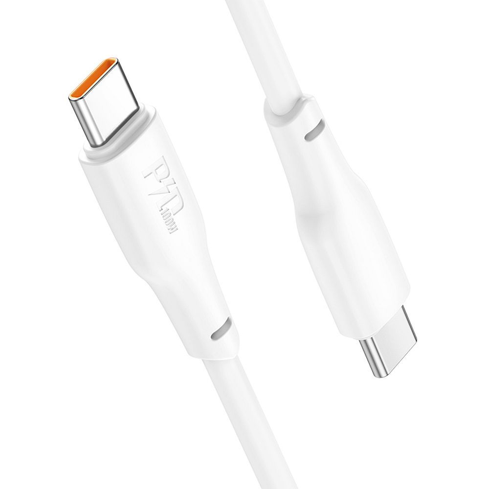 USB-C data- og ladekabel - USB-C HOCO X93 USB-C, 100 W, 2 m, hvit
