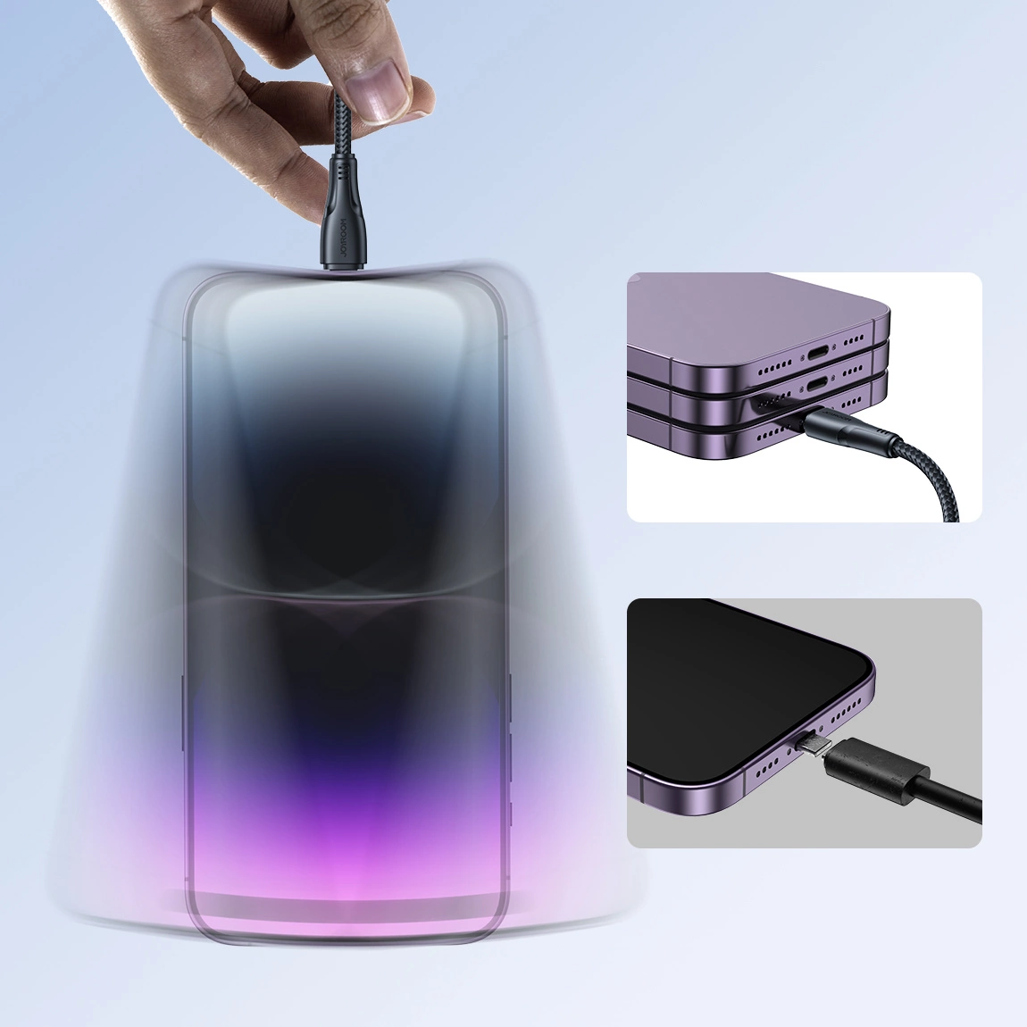 USB-A - Lightning lade- og datakabel Joyroom S-A11, 18W, 1.2m, Svart