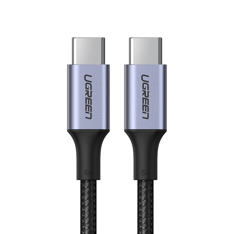 USB-C til USB-C data- og ladekabel UGREEN US316, 100W, 0.5m, Grå