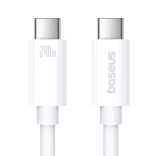 USB-C data- og ladekabel - USB-C Baseus Superior Series 2, 240 W, 1 m, hvit P10365200211-02